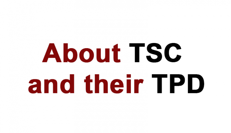 ABOUT TSC AND THEIR TPD