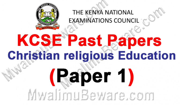 KCSE Past Papers 2018 CRE Paper 1 (313/1)