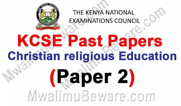 KCSE Past Papers 2018 CRE Paper 2 (313/2)