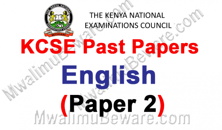 KCSE Past Papers 2018 English Paper 2 (101/2)
