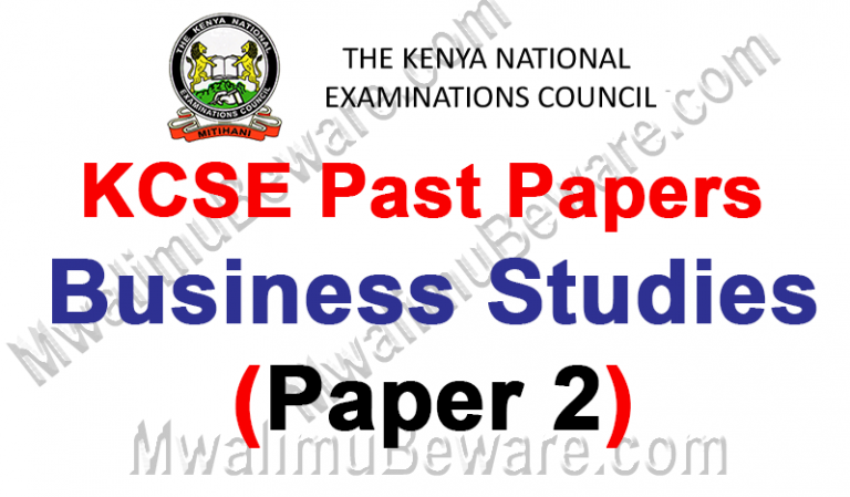 KCSE Past Papers 2018 Business Studies Paper 2 (565/2)