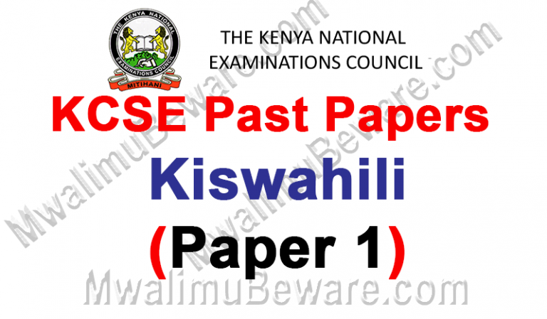 KCSE Past Papers 2019 Kiswahili Karatasi ya 1 (102/1)
