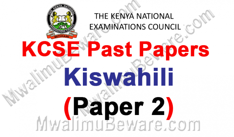 KCSE Past Papers 2018 Kiswahili Paper 2 (102/2)